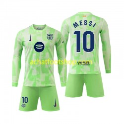 Maillot FC Barcelone Lionel Mess 10 3ème Tenue pour Enfant 2024-2025 Manche Longue