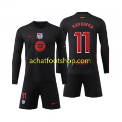 Maillot FC Barcelone Raphinha 11 Extérieur Tenue pour Enfant 2024-2025 Manche Longue