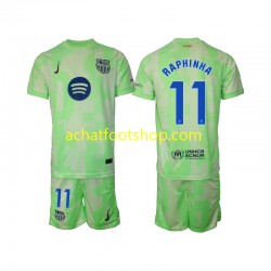 Maillot FC Barcelone Raphinha 11 3ème Tenue pour Enfant 2024-2025 Manche Courte