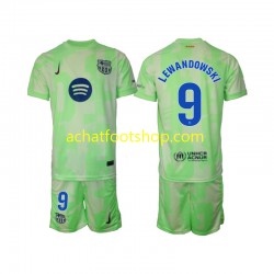 Maillot FC Barcelone Robert Lewandowski 9 3ème Tenue pour Enfant 2024-2025 Manche Courte
