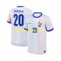 Maillot France Bradley Barcola 20 Extérieur Tenue pour Homme 2024 Manche Courte Maillot France Bradley Barcola 20 Extérieur Tenue pour Homme 2024 Manche Courte