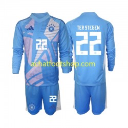 Maillot Allemagne Ter Stegen 22 Gardien 4ème Tenue pour Enfant 2024-2025 Manche Longue Maillot Allemagne Ter Stegen 22 Gardien 4ème Tenue pour Enfant 2024-2025 Manche Longue