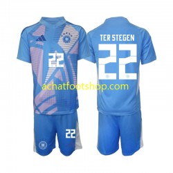Maillot Allemagne Ter Stegen 22 Gardien 4ème Tenue pour Enfant 2024-2025 Manche Courte Maillot Allemagne Ter Stegen 22 Gardien 4ème Tenue pour Enfant 2024-2025 Manche Courte