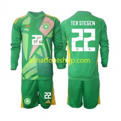 Maillot Allemagne Ter Stegen 22 Gardien 3ème Tenue pour Enfant 2024-2025 Manche Longue Maillot Allemagne Ter Stegen 22 Gardien 3ème Tenue pour Enfant 2024-2025 Manche Longue