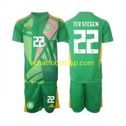 Maillot Allemagne Ter Stegen 22 Gardien 3ème Tenue pour Enfant 2024-2025 Manche Courte
