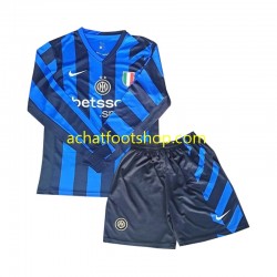Maillot Inter Milan Domicile Tenue pour Enfant 2024-2025 Manche Longue