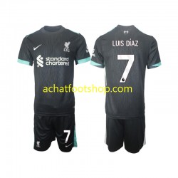 Maillot Liverpool Luis Diaz 7 Extérieur Tenue pour Enfant 2024-2025 Manche Courte Maillot Liverpool Luis Diaz 7 Extérieur Tenue pour Enfant 2024-2025 Manche Courte
