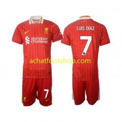Maillot Liverpool Luis Diaz 7 Domicile Tenue pour Enfant 2024-2025 Manche Courte Maillot Liverpool Luis Diaz 7 Domicile Tenue pour Enfant 2024-2025 Manche Courte