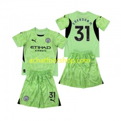 Maillot Manchester City Ederson Moraes 31 2 Gardien 4ème Tenue pour Enfant 2024-2025 Manche Courte