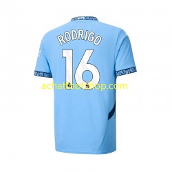 Maillot Manchester City RODRIGO 16 Domicile Tenue pour Homme 2024-2025 Manche Courte