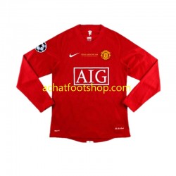 Maillot Manchester United Cristiano Ronaldo 7 Champion League Rétro Domicile Tenue pour Homme 2007 Manche Longue