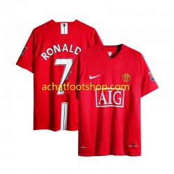 Maillot Manchester United Cristiano Ronaldo 7 Champion League Rétro Domicile Tenue pour Homme 2007 Manche Courte