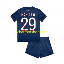Maillot Paris Saint-Germain Bradley Barcola 29 Domicile Tenue pour Enfant 2024-2025 Manche Courte