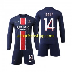Maillot Paris Saint-Germain D Doue 14 Domicile Tenue pour Enfant 2024-2025 Manche Longue