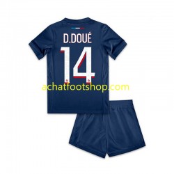 Maillot Paris Saint-Germain Desire Doue 14 Domicile Tenue pour Enfant 2024-2025 Manche Courte