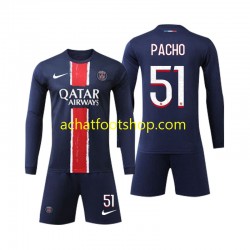 Maillot Paris Saint-Germain Pacho 51 Domicile Tenue pour Enfant 2024-2025 Manche Longue
