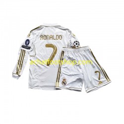 Maillot Real Madrid Cristiano Ronaldo 7 Domicile Tenue pour Enfant 2011 Manche Longue