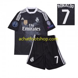 Maillot Real Madrid Cristiano Ronaldo 7 Rétro 3ème Tenue pour Enfant 2014 Manche Courte