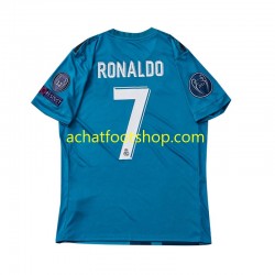 Maillot Real Madrid Cristiano Ronaldo 7 Rétro 3ème Tenue pour Enfant 2017 Manche Courte
