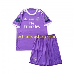Maillot Real Madrid Rétro Extérieur Tenue pour Enfant 2016 Manche Courte Maillot Real Madrid Rétro Extérieur Tenue pour Enfant 2016 Manche Courte