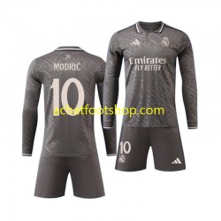 Maillot Real Madrid Modrić Luka 10 3ème Tenue pour Enfant 2024-2025 Manche Longue