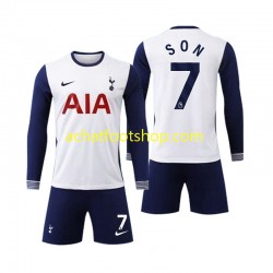 Maillot Tottenham Spurs Son 7 Domicile Tenue pour Enfant 2024-2025 Manche Longue