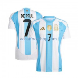 Maillot Argentine De Paul 7 Domicile Tenue pour Homme 2024 Manche Courte