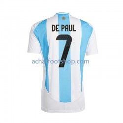 Maillot Argentine De Paul 7 Domicile Tenue pour Homme 2024 Manche Courte