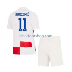 Maillot Croatie Marcelo Brozovic 11 Domicile Tenue pour Enfant Euro 2024 Manche Courte