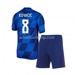 Maillot Croatie Mateo Kovacic 8 Extérieur Tenue pour Enfant Euro 2024 Manche Courte