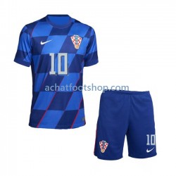 Maillot Croatie Modrić 10 Extérieur Tenue pour Enfant Euro 2024 Manche Courte