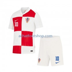 Maillot Croatie Modrić 10 Domicile Tenue pour Enfant Euro 2024 Manche Courte