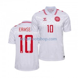 Maillot Danemark Eriksen 10 Extérieur Tenue pour Homme Euro 2024 Manche Courte