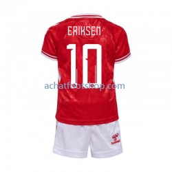 Maillot Danemark Eriksen 10 Domicile Tenue pour Enfant Euro 2024 Manche Courte