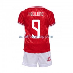 Maillot Danemark Hojlund 9 Domicile Tenue pour Enfant Euro 2024 Manche Courte