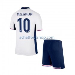 Maillot Angleterre Jude Bellingham 10 Domicile Tenue pour Enfant Euro 2024 Manche Courte