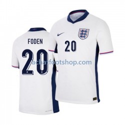 Maillot Angleterre Phil Foden 20 Domicile Tenue pour Homme Euro 2024 Manche Courte