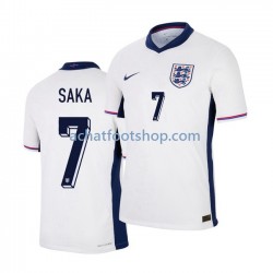 Maillot Angleterre Saka 7 Domicile Tenue pour Homme Euro 2024 Manche Courte