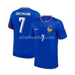 Maillot France Antoine Griezmann 7 Domicile Tenue pour Homme Euro 2024 Manche Courte