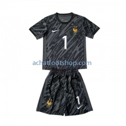 Maillot France Hugo Lloris 1 Gardien Extérieur Tenue pour Enfant Euro 2024 Manche Courte