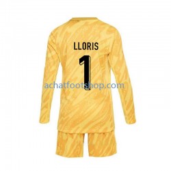 Maillot France Hugo Lloris 1 Gardien Domicile Tenue pour Enfant Euro 2024 Manche Longue