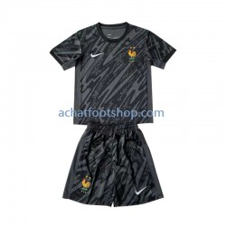 Maillot France Gardien Extérieur Tenue pour Enfant Euro 2024 Manche Courte