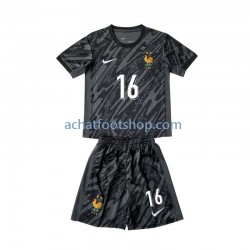 Maillot France Mike Maignan 16 Gardien Extérieur Tenue pour Enfant Euro 2024 Manche Courte