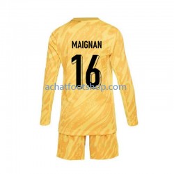 Maillot France Mike Maignan 16 Gardien Domicile Tenue pour Enfant Euro 2024 Manche Longue