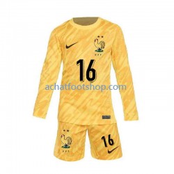 Maillot France Mike Maignan 16 Gardien Domicile Tenue pour Enfant Euro 2024 Manche Longue