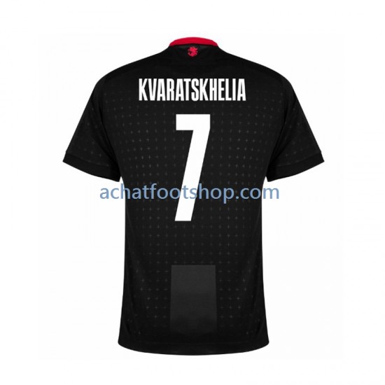 Maillot Georgia Kvaratskhelia 7 Extérieur Tenue pour Homme Euro 2024 Manche Courte