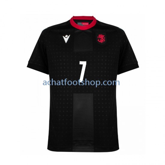 Maillot Georgia Kvaratskhelia 7 Extérieur Tenue pour Homme Euro 2024 Manche Courte