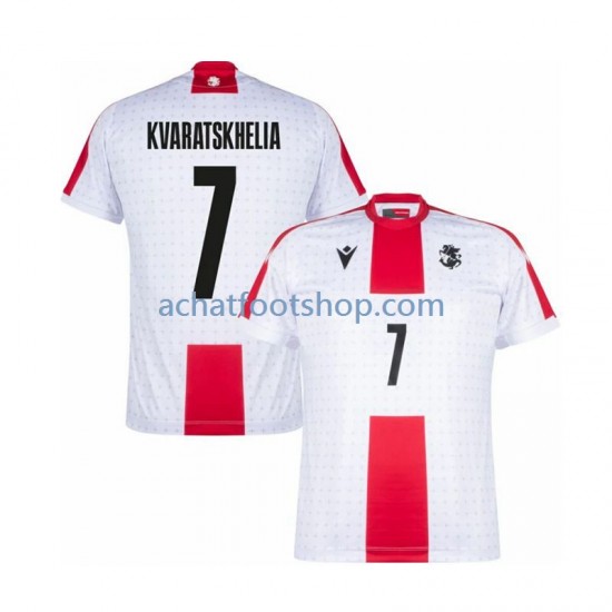 Maillot Georgia Kvaratskhelia 7 Domicile Tenue pour Homme Euro 2024 Manche Courte