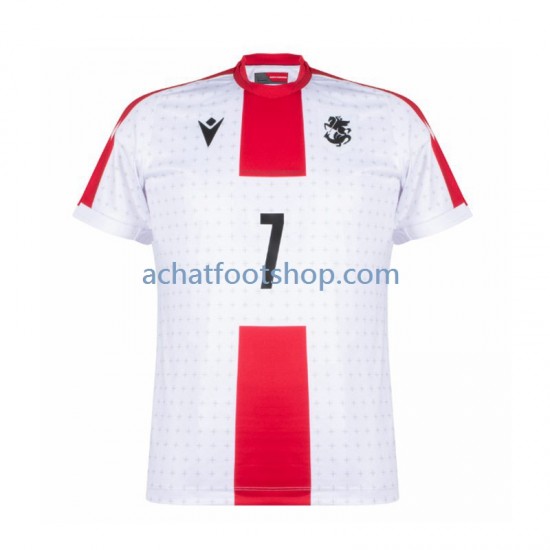 Maillot Georgia Kvaratskhelia 7 Domicile Tenue pour Homme Euro 2024 Manche Courte