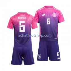 Maillot Allemagne Joshua Kimmich 6 Extérieur Tenue pour Enfant Euro 2024 Manche Courte
